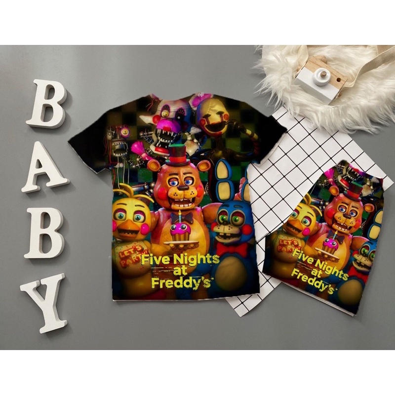 Bộ bé trai five nights at freddy thun lạnh thái in 3D 10-60kg