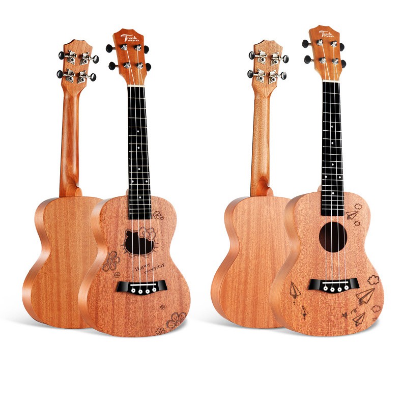 Đàn ukulele gỗ size concert (size 23) tặng kèm phụ kiện