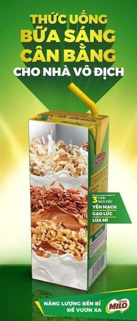 1 thùng Milo bữa sáng cân bằng 30 hộp × 195ml