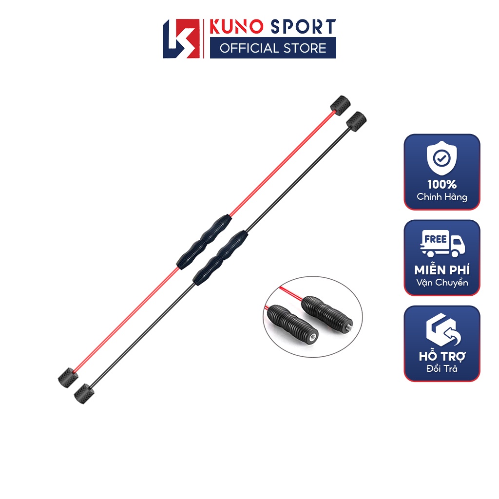 Gậy Rung Đàn Hồi Tập Gym KUNO SPORT Có Thể Tháo Rời