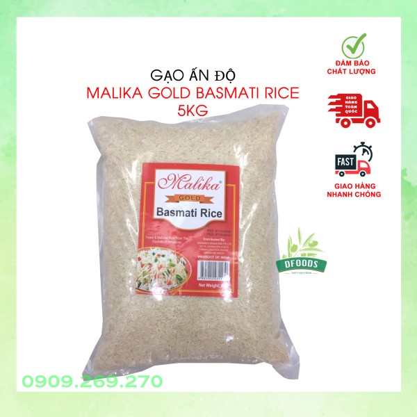 GẠO BASMATI MALIKA (ẤN ĐỘ) 5KG, NGĂN NGỪA TIỂU ĐƯỜNG