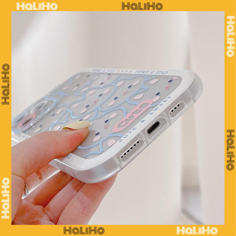 iPhone Case Silicone Soft Case Clear Case Airbag Shockproof Protection Camera Frosted Cartoon Rabbit Cute Compatible For iPhone 11 Pro Max 13 Pro Max 12 Pro Max 7Plus xr XS Max