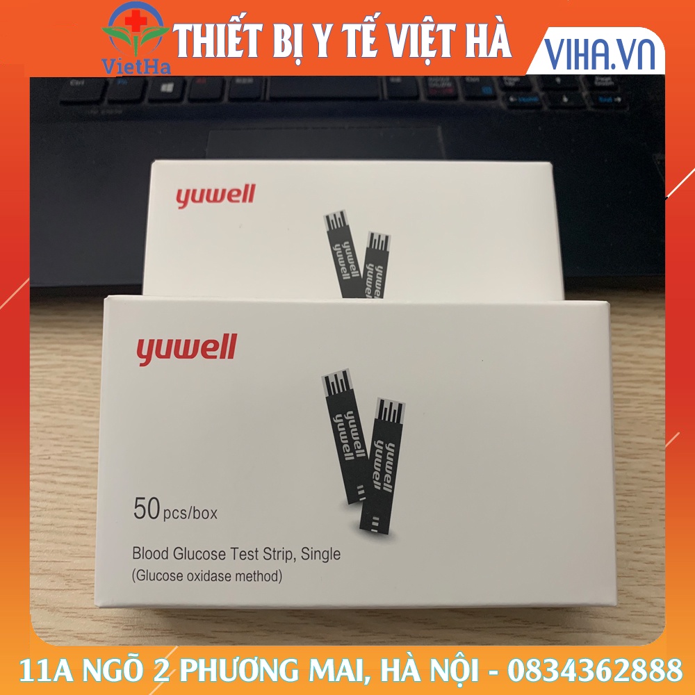 Hộp 50 Que Thửi Đường Huyết Yuwell 710 +( tặng 50 Kim Lấy Máu )