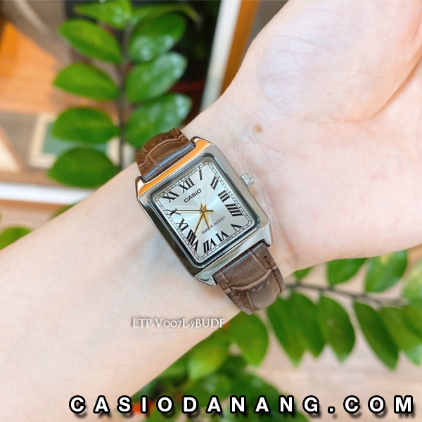 Đồng hồ nữ dây da Casio chính hãng Anh Khuê LTP-V007L-9BUDF