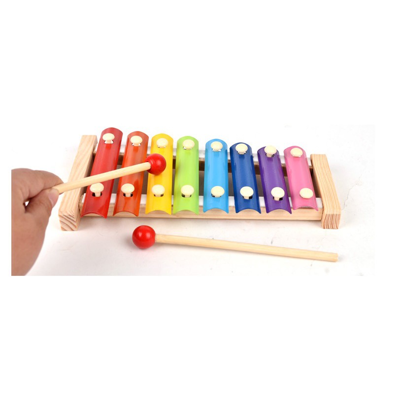 Đồ Chơi Gỗ Đàn Gõ Nhạc Xylophone 8 Thanh BeThongMinh Phương Pháp Montessori & Giáo Dục Giúp Bé Phát Triển Tư Duy Âm Nhạc