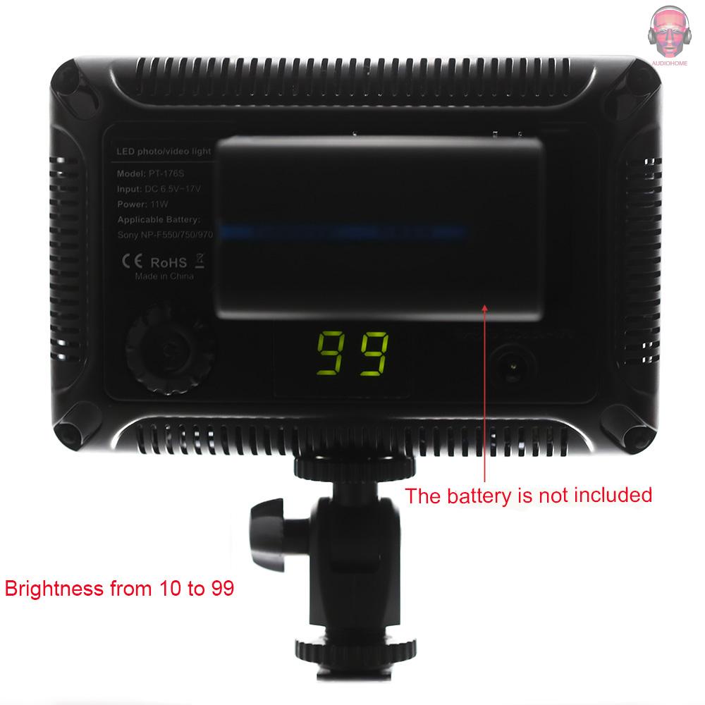 Bảng đèn LED hỗ trợ quay phim 176 bóng 5600K cho máy ảnh Cannon Pentax Olympus Camcorder DSLR