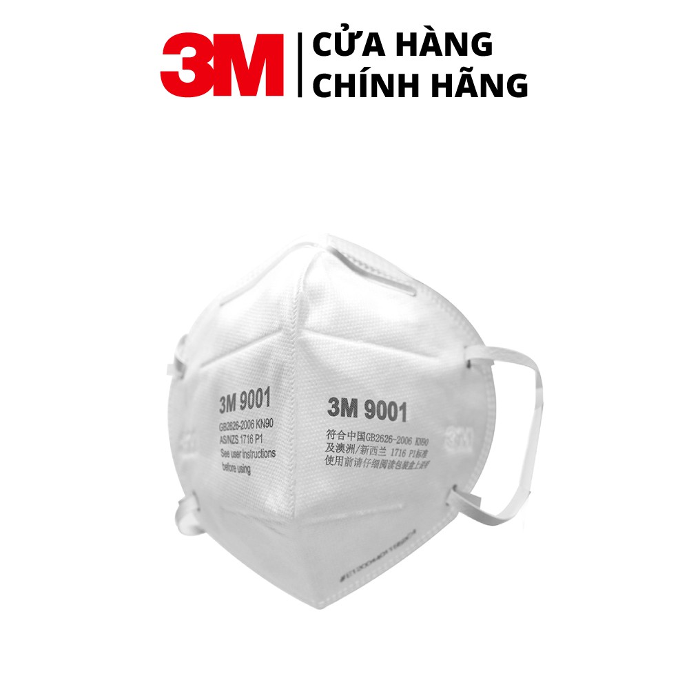 Khẩu Trang 3M 9001 Lọc 90% Bụi Mịn PM2.5 & Khí Thải Chuẩn N90