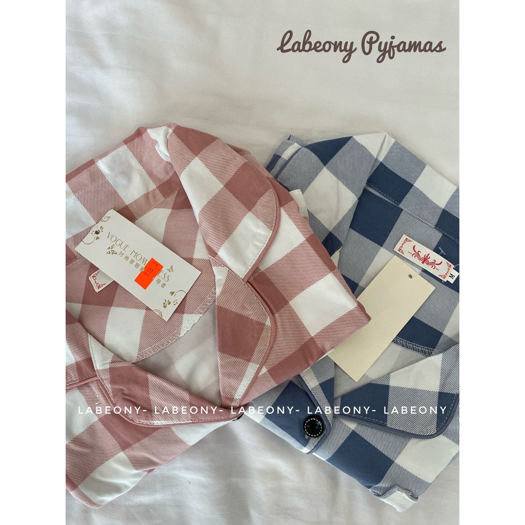 [Ảnh thật] Đồ ngủ pyjamas đồ bộ dài vải thun cao cấp đảm bảo như hình Labeony