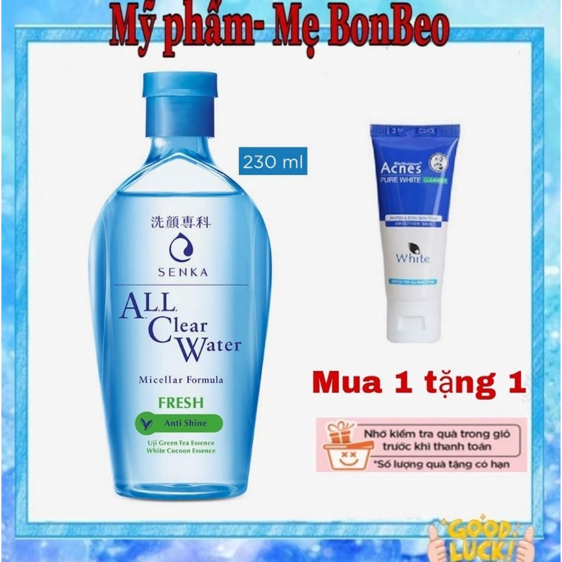 Nước tẩy trang Micellar Senka A.L.L Clear Water Fresh 230ml