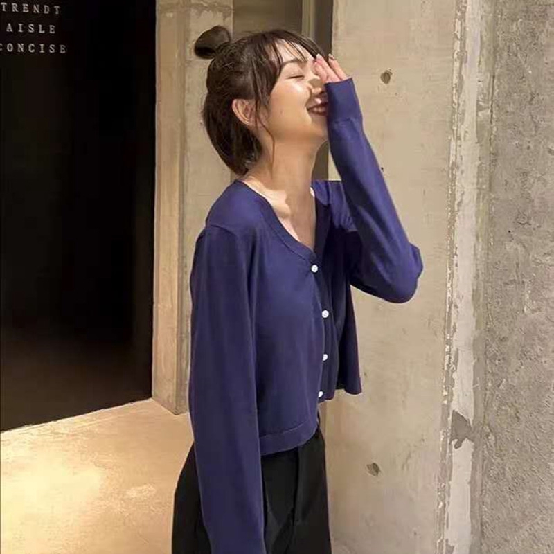 Áo Cardigan Dệt Kim Eo Cao Phong Cách Hàn Quốc Sang Trọng Cho Bé Gái