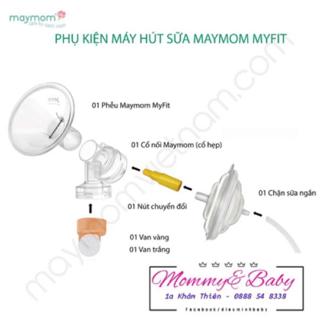 Cổ Nối Phễu Máy Hút Sữa Maymom Myfit cổ hẹp