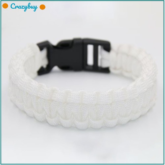Vòng đeo tay sinh tồn paracord dây dù bện có khóa cài nhựa thời trang