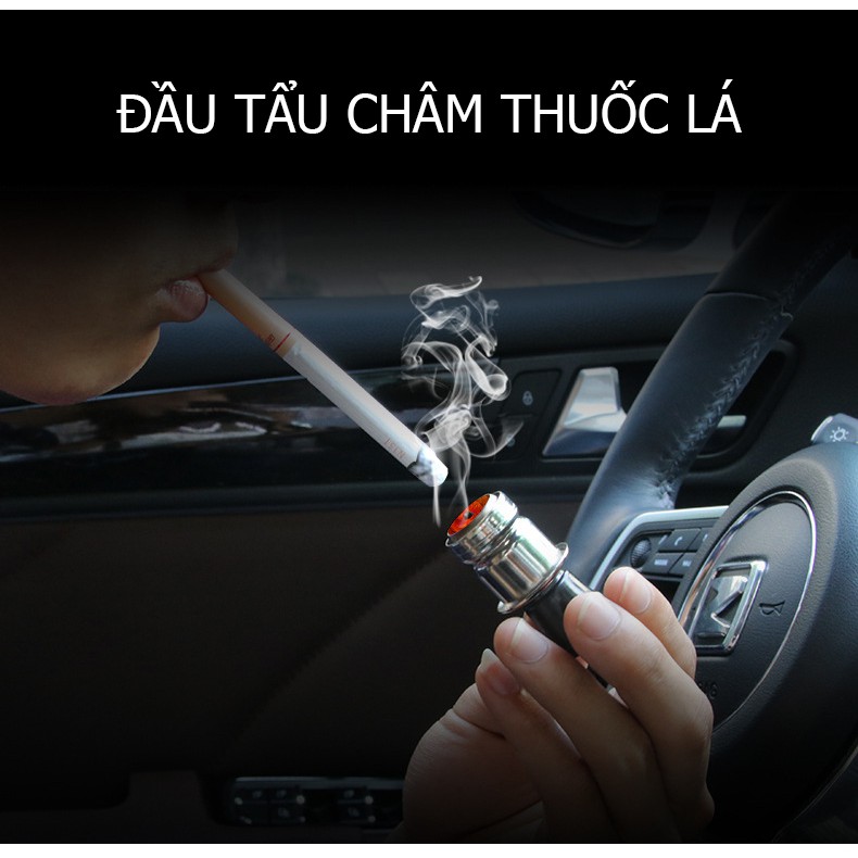 Tẩu châm thuốc trên ô tô 12V tự động ngắt khi đủ độ nóng an toàn khi sử dụng -TC AUTO