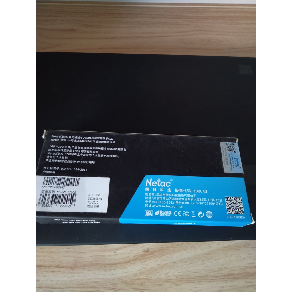 Ổ Cứng SSD NETAC 120GB M2 2280 - Hàng Chính Hãng