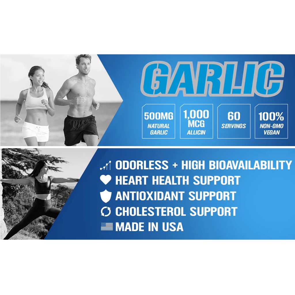 EVL Garlic Viên Dầu Tỏi Tăng Sức Đề Kháng, Giảm Bệnh Vặt Từ Mỹ