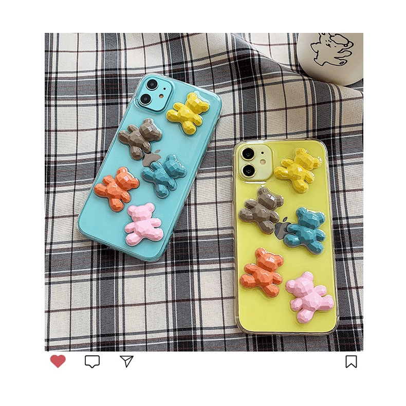 FOR Huawei nova 7i 5t 3i 3e 4 4e 5z phone case p20pro p30 p40 p20lite mate20 mate30 mate20lite casing honour 8x 9x 20 Transparent shell Silicone ins cute lovely bear