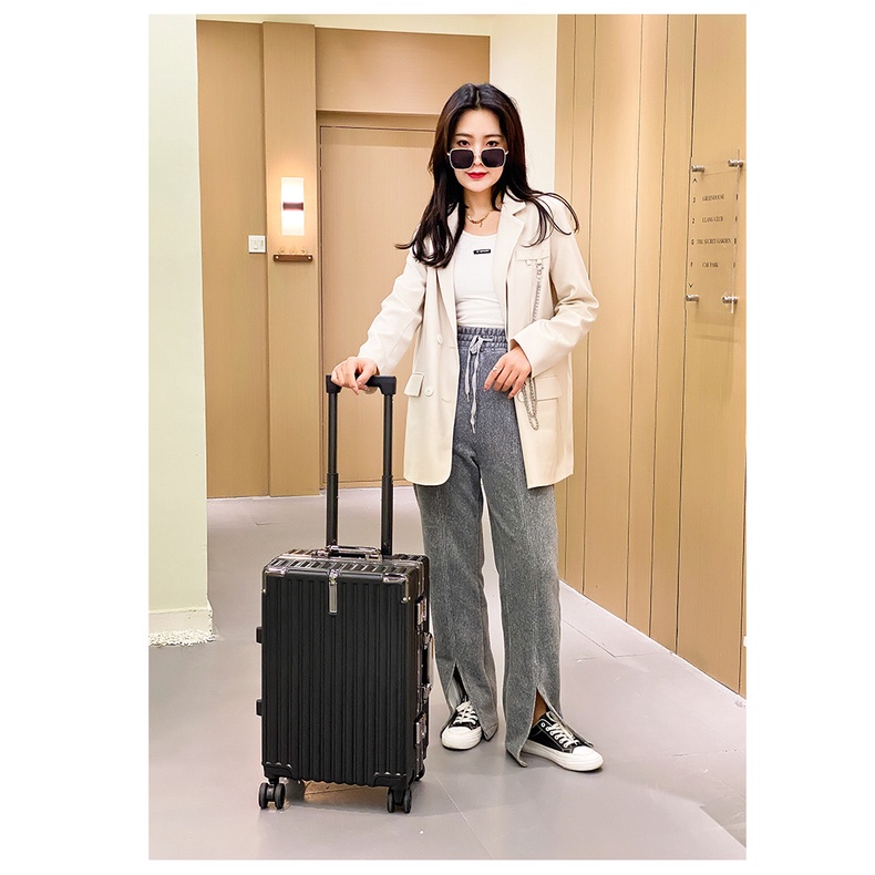 Vali Khung Nhôm Khóa số TSA siêu Hot Màu BLACK size 20