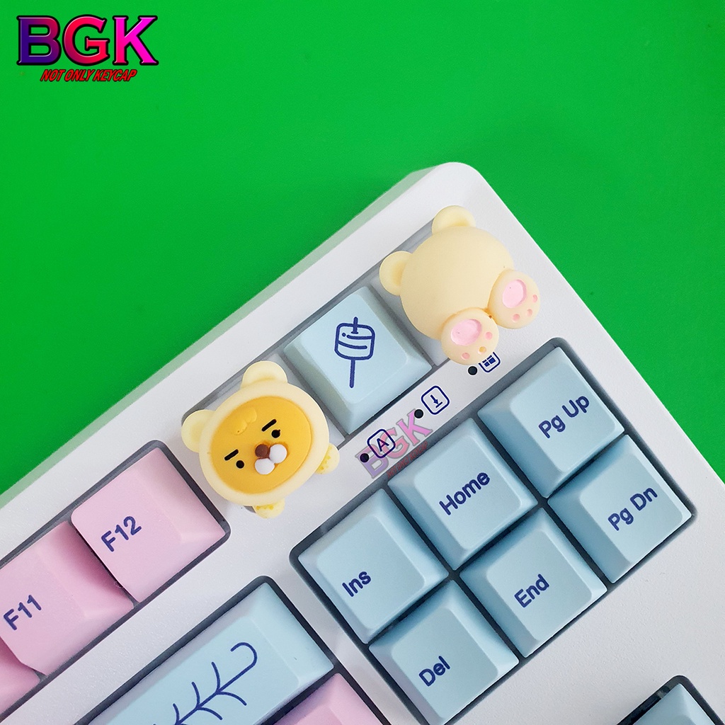 Bộ Keycap 2 Nút Đầu và Mông Sư Tử Cực Cute ( keycap Artisan, keycap phím cơ )