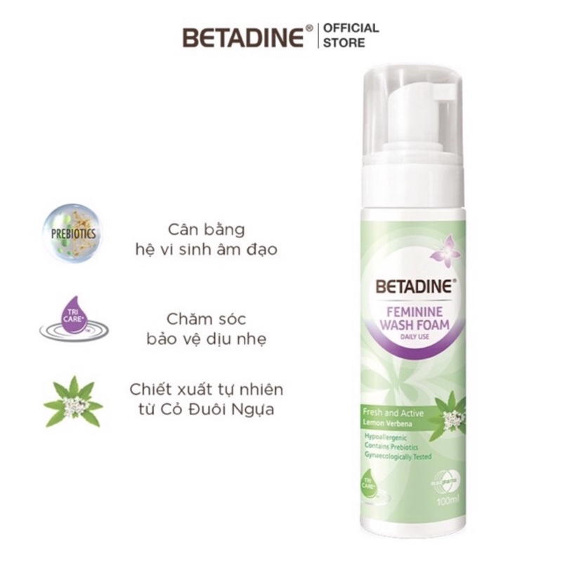 Betadine Vệ Sinh Phụ Nữ Dạng Bọt 100ml