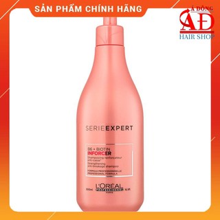 [Chính hãng] [Siêu rẻ] Dầu gội Biotin Inforcer Loreal phục hồi ngăn gãy rụng 500ml (SPAIN)