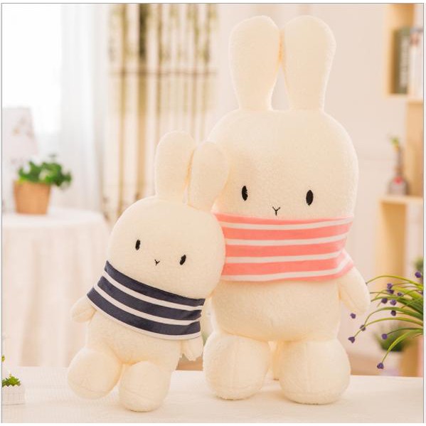 Gấu Bông Thỏ Trắng Lông Xù Dễ Thương Size 60cm (3 Màu)