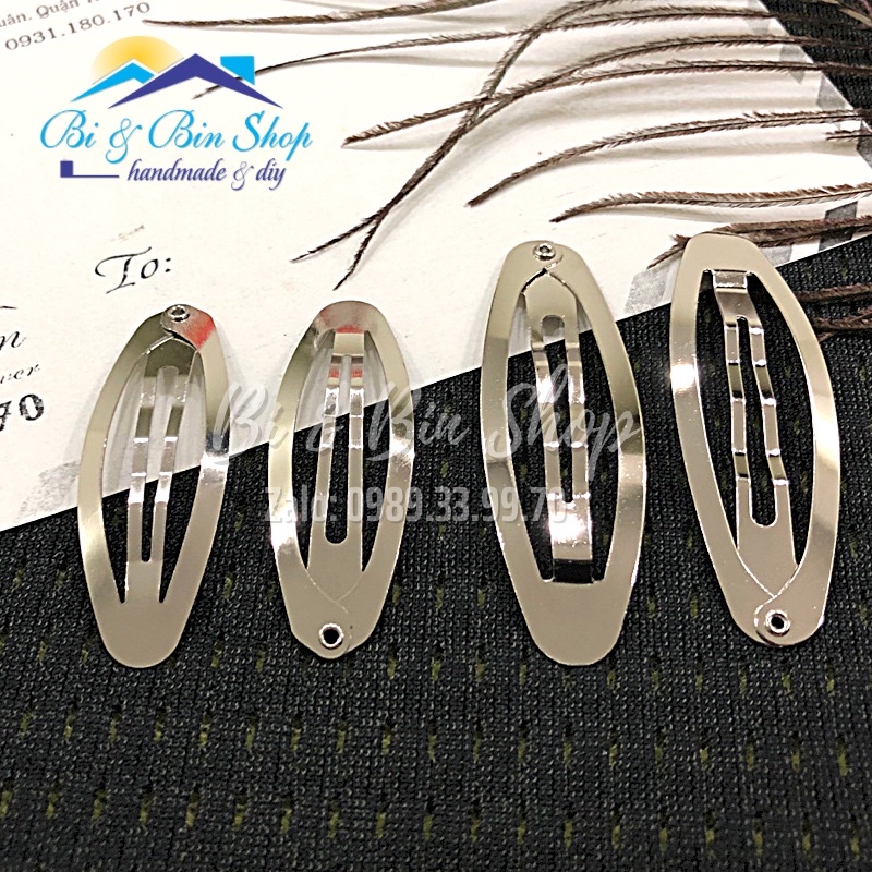 Gói 10-20 Cái Kẹp Bẻ Hình Oval Làm Kẹp Tóc Phụ Kiện Tóc