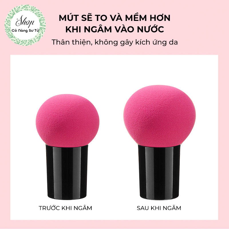 Bông Mút tán kem nền, kem chống nắng MAYCREATE có tay cầm hình nấm - Cô nàng sư tử | BigBuy360 - bigbuy360.vn