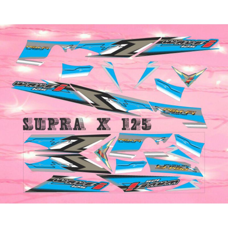 Sticker Dán Trang Trí Xe Mô Tô Supra X 125 Wave I Chất Lượng Cao