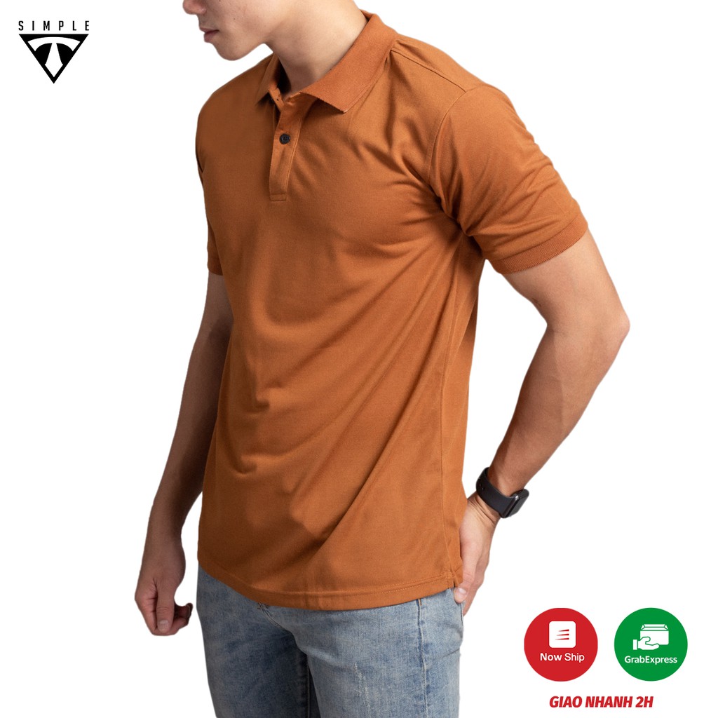 Áo Polo Nam cổ bẻ TSIMPLE cổ trụ tay lỡ vải thun cá sấu Cotton thời trang, chuẩn form, sang trọng lịch lãm màu Rêu | BigBuy360 - bigbuy360.vn