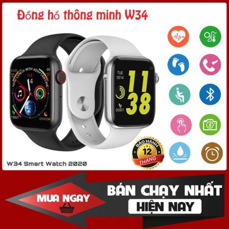 [BẢO HÀNH 12 THÁNG] Đồng Hồ Thông Minh W34 Pro Phiên Bản SERI 4 Thông Minh Đa Chức NăngSIÊU HOT