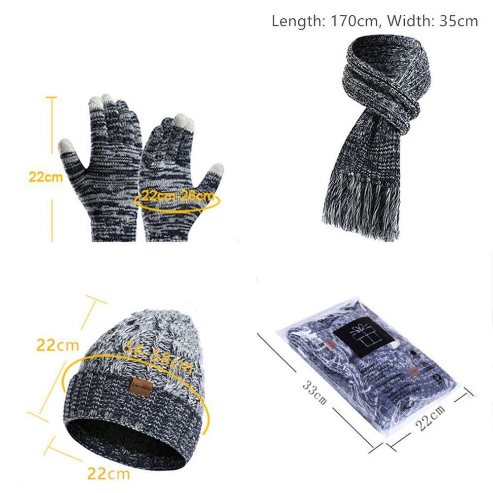 Set Mũ beanie Kèm Găng Tay Cảm Ứng Cho Nữ