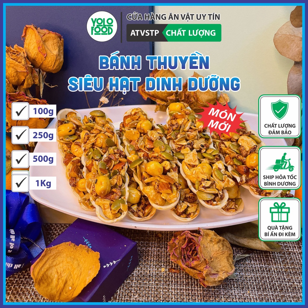 Bánh Thuyền Mix Hạt Dinh Dưỡng YOLO FOOD 100g