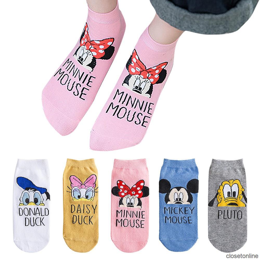 DISNEY DONALD DUCK Tất Nữ Mềm Mại In Hình Vịt Donald Đáng Yêu