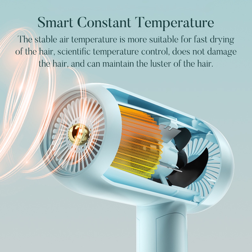 Xiaomi Youpin Máy Sấy Tóc Enchen Air 2 Plus 1800W Ion Âm Điều Khiển Nhiệt Độ Thông Minh Đa Năng