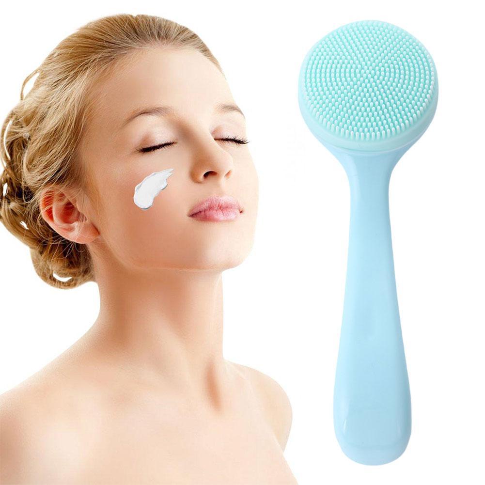 [Hàng mới về] Cọ silicon mềm rửa mặt loại bỏ mụn đầu đen cầm tay sử dụng tiện lợi T9Q5