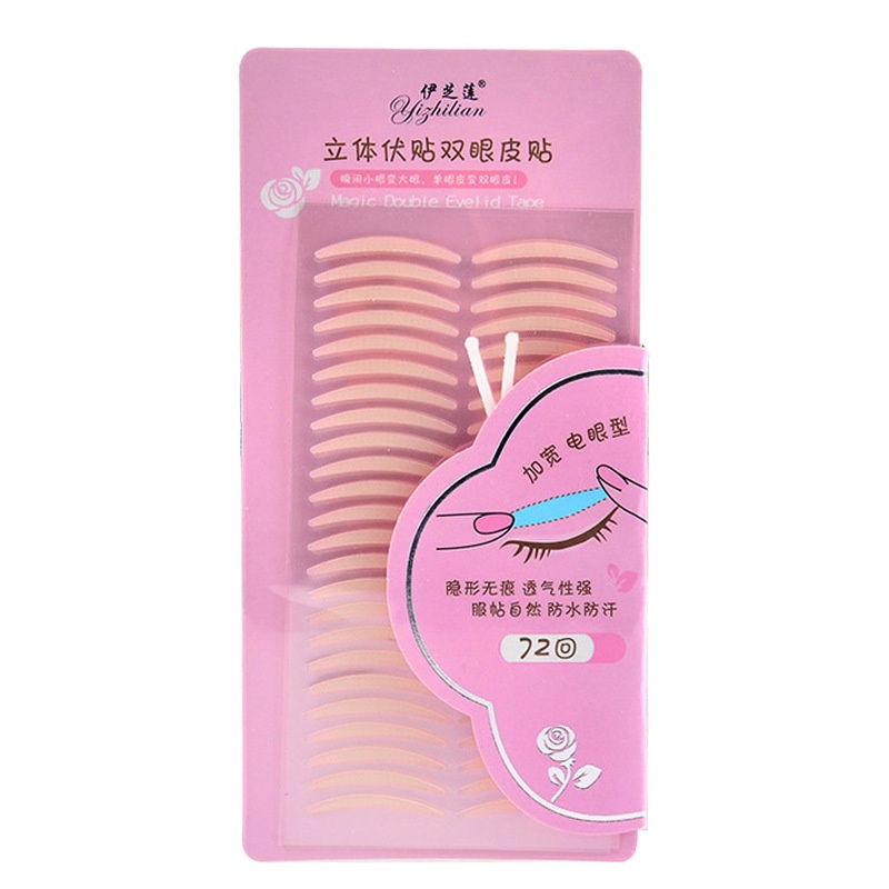COMBO 3 MÓN Trang điểm Make up mắt gồm kẹp mi nhựa, cọ đầu mút tán phấn mắt và set 72 miếng dán kích mí cho đôi mắt đẹp