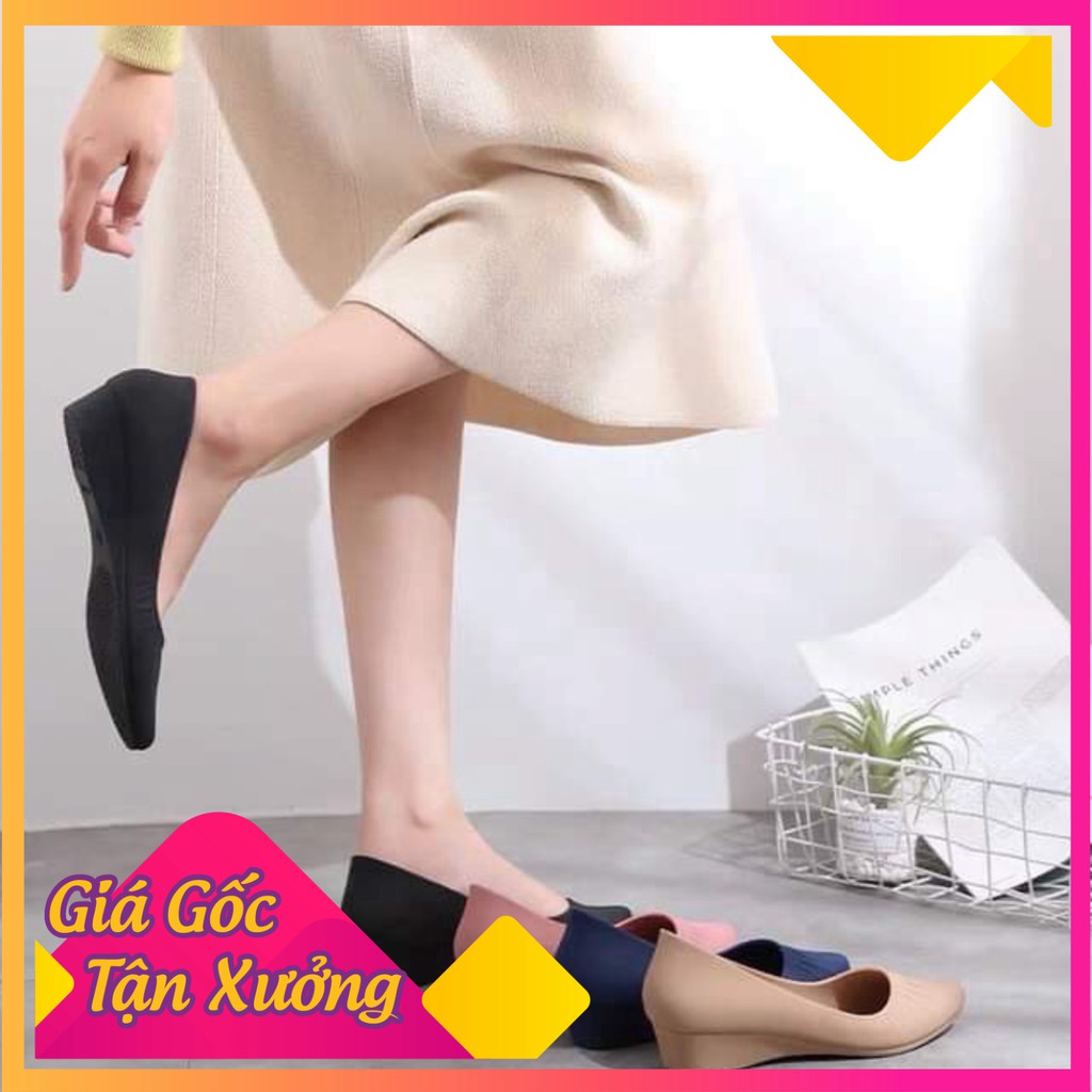 Giày búp bê giày công sở nhựa dẻo đi mưa chống nước , chống trơn trượt