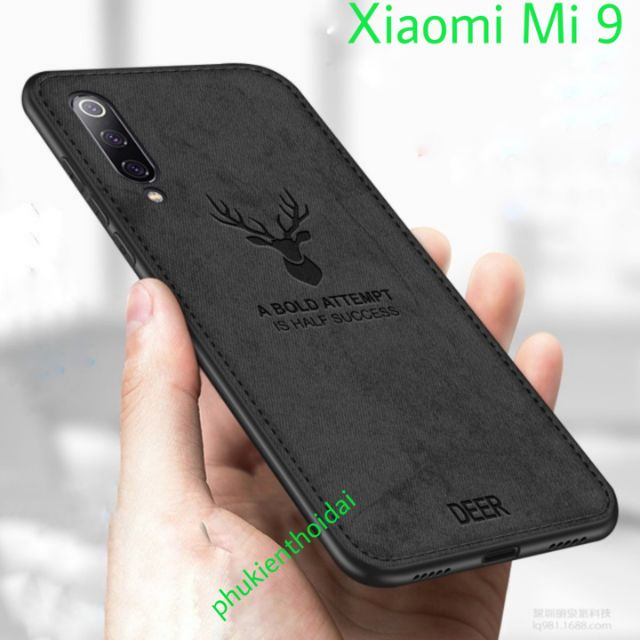 Ốp lưng vải đầu hươu Xiaomi Mi 9  / Mi 11 cao cấp