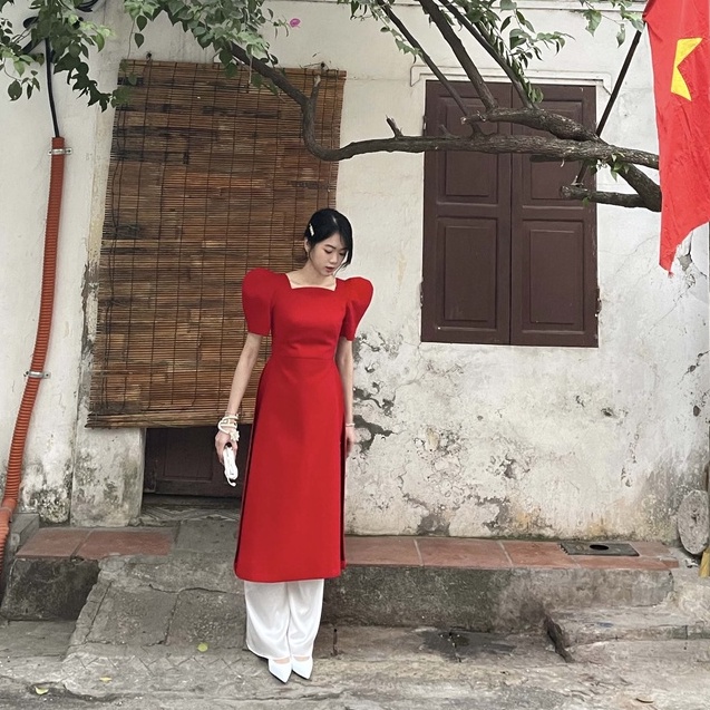 Áo dài tay phồng VELVET AODAI