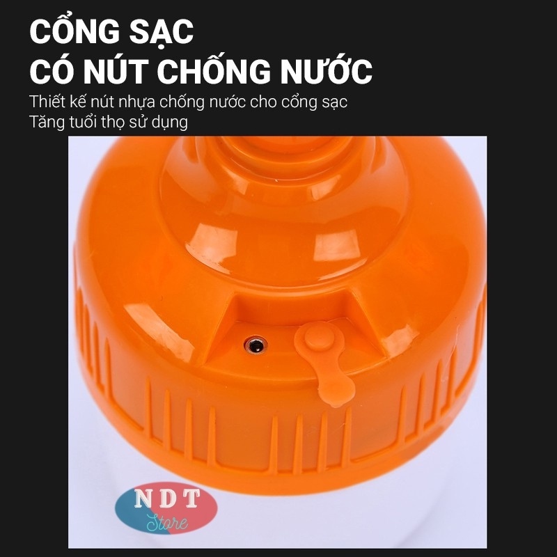 Bóng Đèn Tích Điện 150w 100w Siêu Sáng Có Móc Treo Tiện Lợi Loại 2 Pin