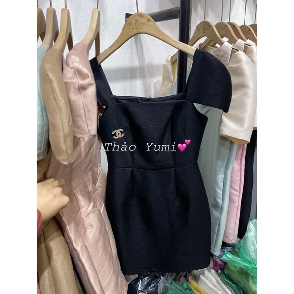 Váy tafta óng tay hến kèm tag ntcloset