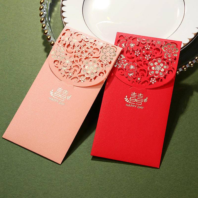 Bộ 10 Bao Lì Xì Màu Đỏ/Xanh Dương/Hồng Phong Cách Cổ Điển Dễ Thương 10pcs Angpao Packet Wedding Red Packet Cute Angpao Money Envelope Long Packets Vintage Angpow Envelopes Pink Blue Purple 结婚红包封
