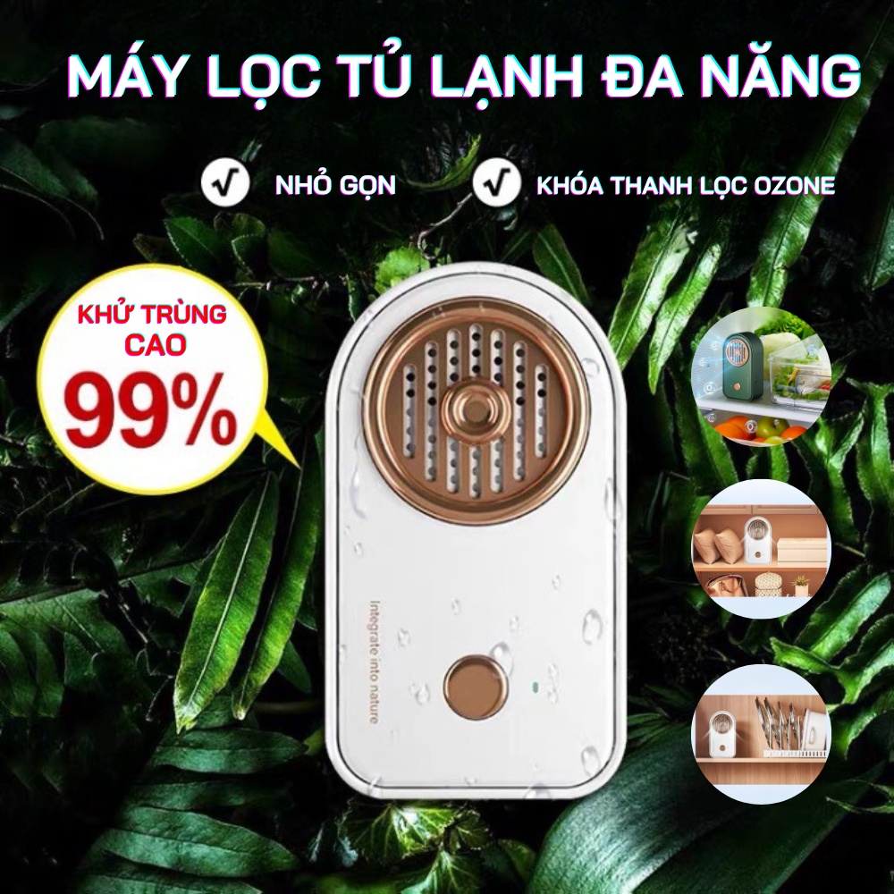 Máy khử khuẩn tủ lạnh thanh lọc không khí công nghệ ozone/ thiết bị khử trùng cho phòng ngủ, xe hơi, tủ quần áo