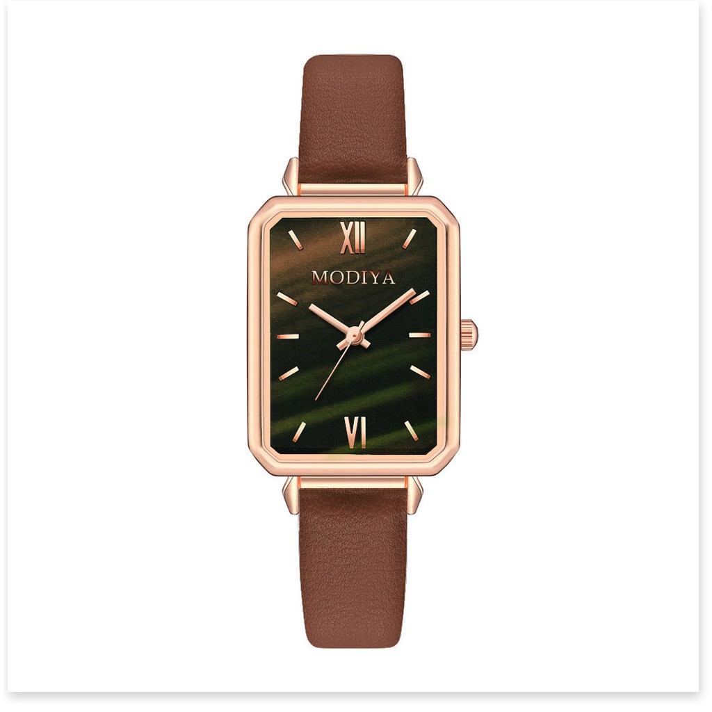 Đồng hồ nữ dây da PANDAWATCH mặt vuông phong cách cổ điển thời trang | BigBuy360 - bigbuy360.vn