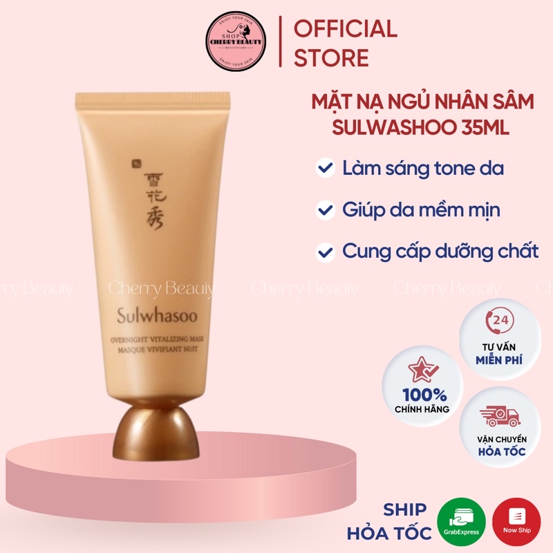 Mặt Nạ Ngủ Nhân Sâm Sulwashoo Overnight Vitalizing Mask 35ml date 2024