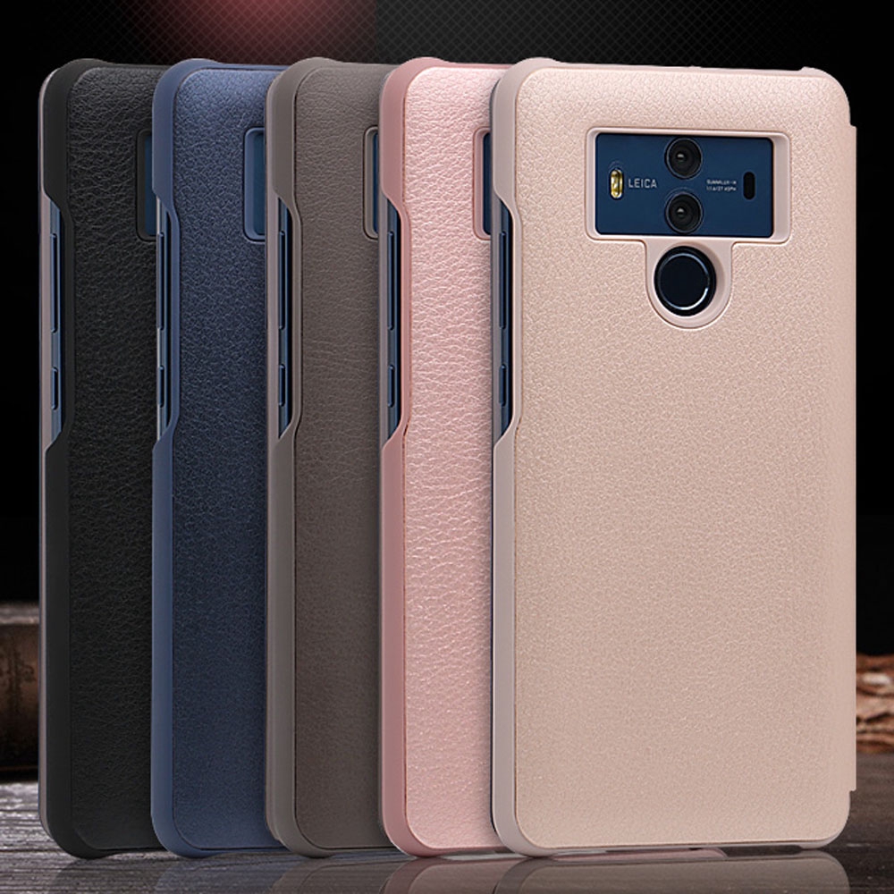 Bao da điện thoại nắp gập thông minh phối nam châm từ tính bảo vệ 360 độ dành cho Huawei Mate 10 Pro Mate 10