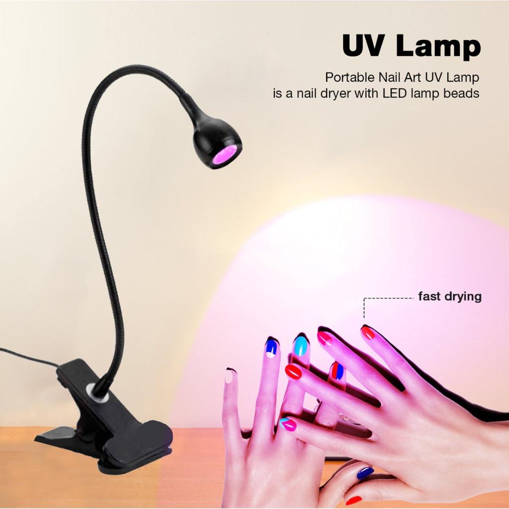 Máy Hong Khô Sơn Móng Tay Bằng Tia uv mini Có Đèn led Để Bàn Tiện Dụng