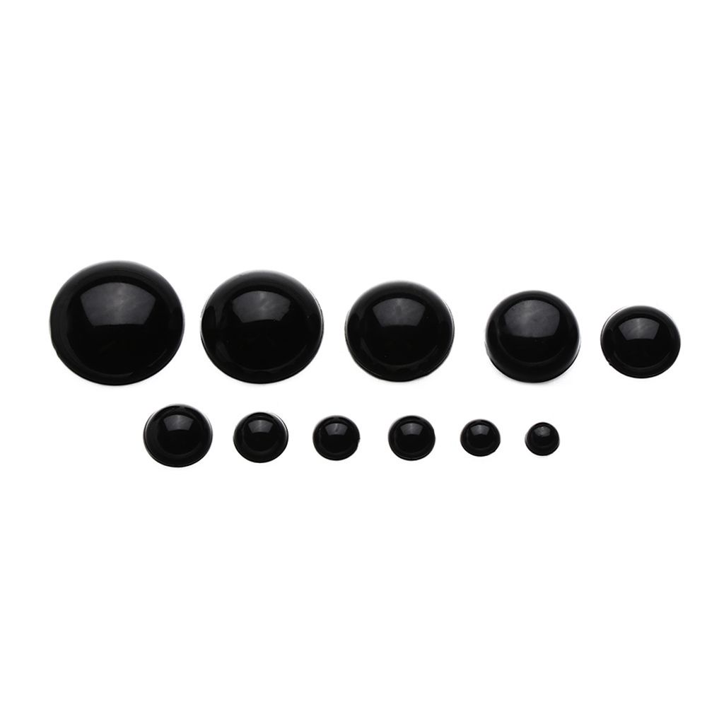 Bộ 100 Mắt Gấu Nhựa Nỉ Màu Đen 4-20mm Làm Thú Nhồi Bông DIY Cho Bé