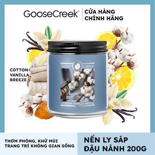 Nến ly sáp đậu nành goose creek 7oz - 200g - cotton vanilla breeze