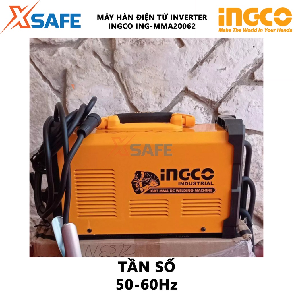 Máy hàn điện tử Inverter INGCO ING-MMA20062 | Máy hàn que điện tử Điện áp ra tối đa 200A Công nghệ IGBT Inverter